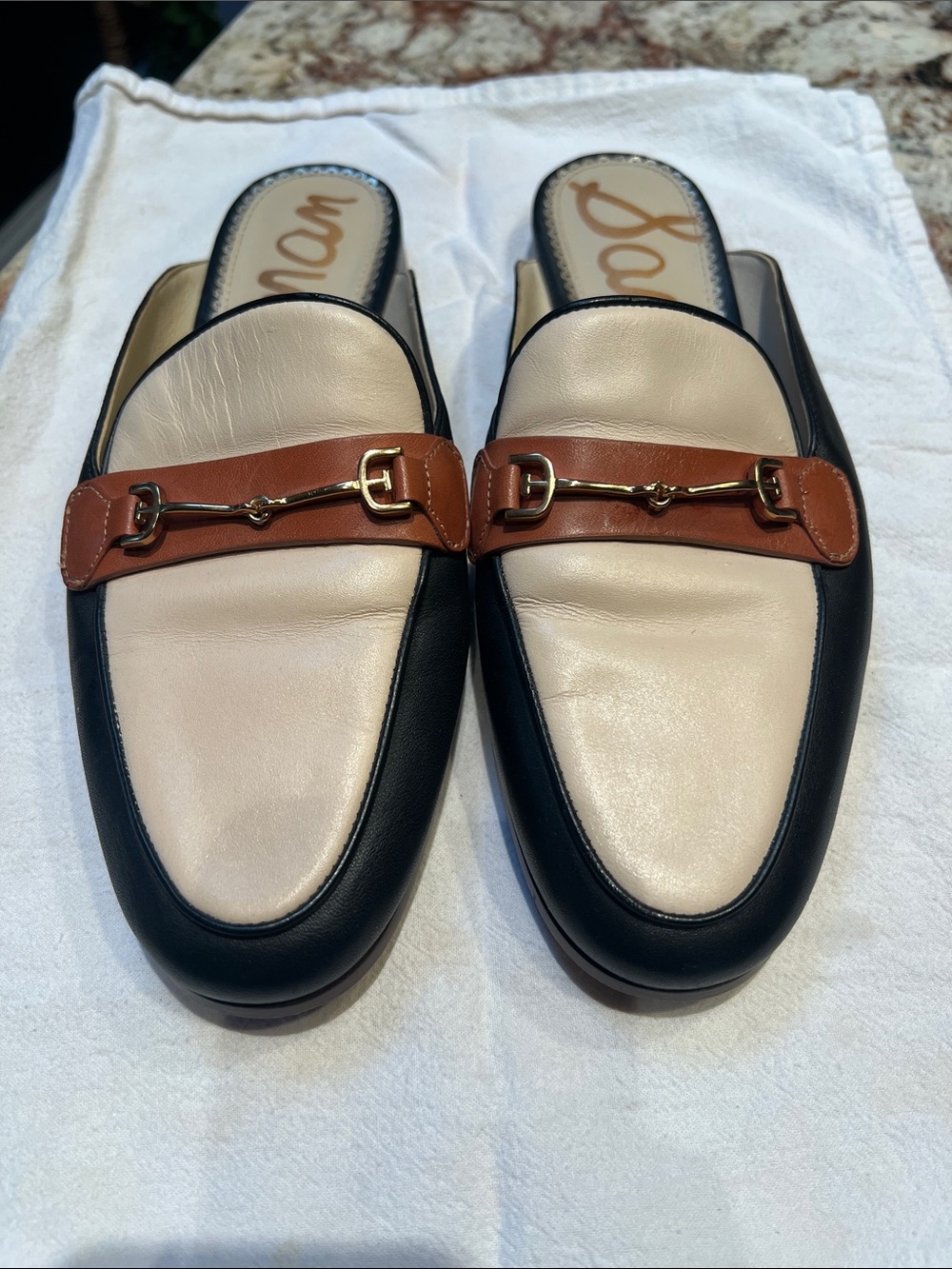 Sam Edelman Lolan Leather Mule Loafers - Size 8.5M